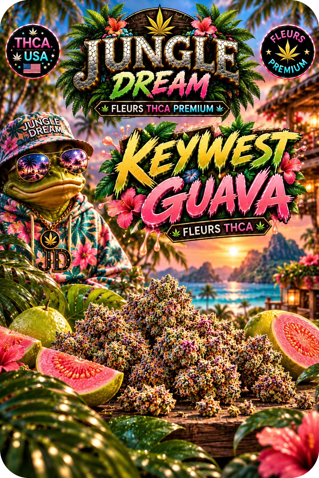 KEYWEST GUAVA – FLEURS THCA PREMIUM AAAA+