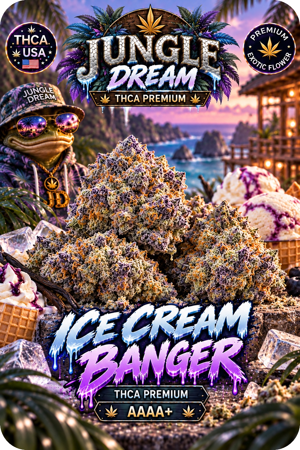 ICE CREAM BANGER – FLEURS THCA PREMIUM AAAA+