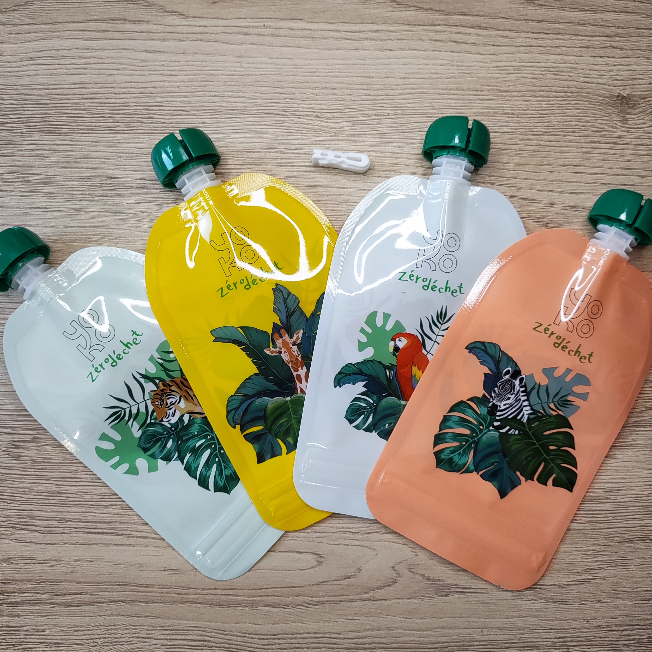 4 gourdes réutilisables 150 ml