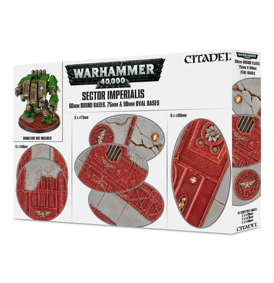60mm Round Bases. 75mm & 90mm Oval Bases - 66-93 - Sector Imperialis - Warhammer 40,000