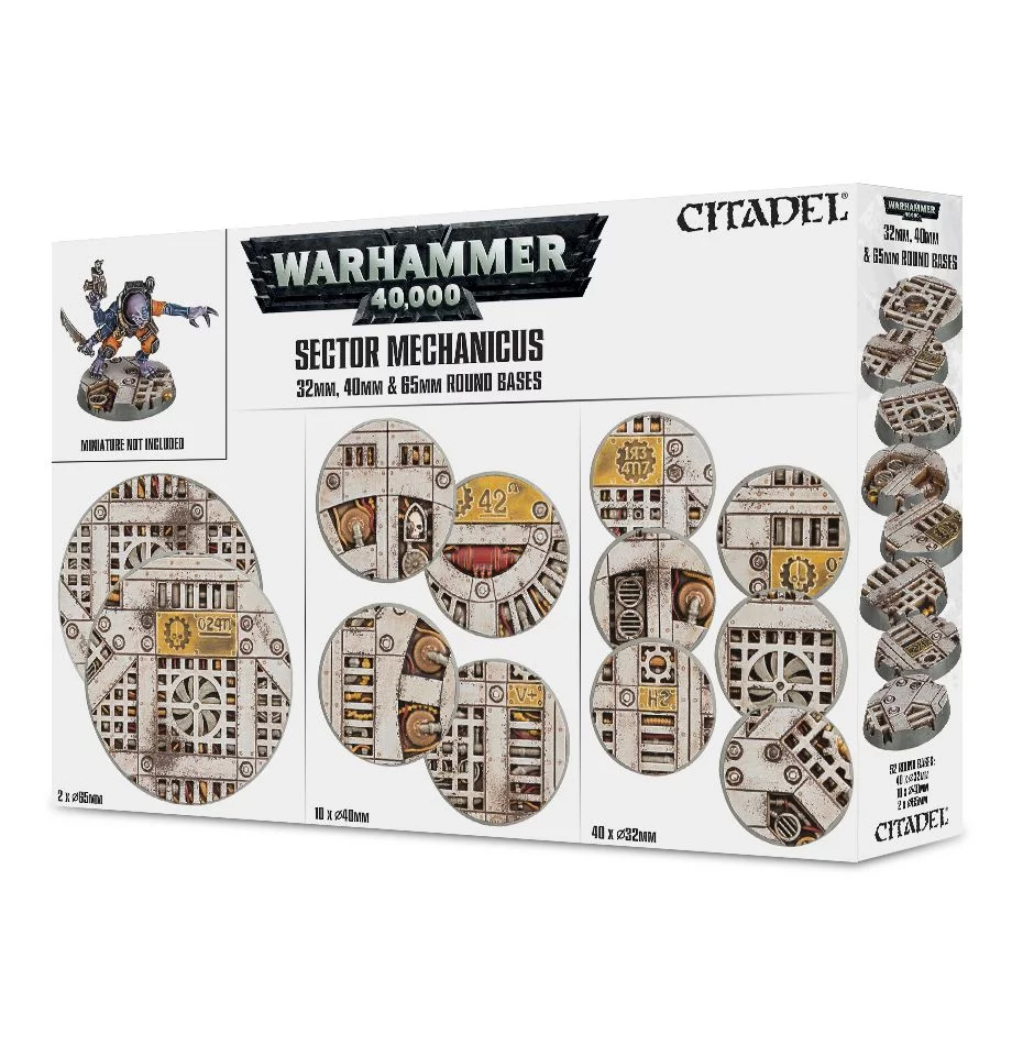 32mm, 40mm & 65mm Round Bases - 66-95 - Sector Mechanicus - Warhammer 40,000