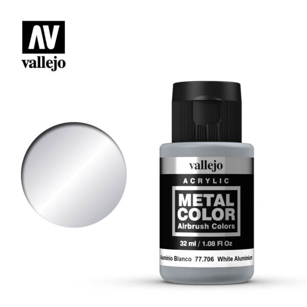 Aluminium blanc / White Aluminium - 77.706 - Vallejo Metal Color