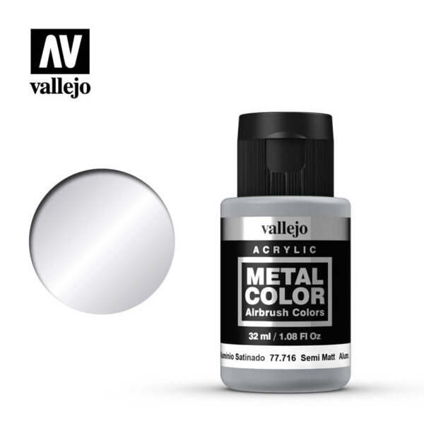 Aluminium Satiné / Semi Matt Aluminium - 77.716 - Vallejo Metal Color
