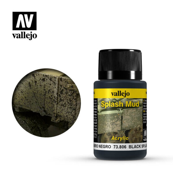 Projections boue noire / Black Splash Mud - 73.806 - Weathering Effects - Vallejo