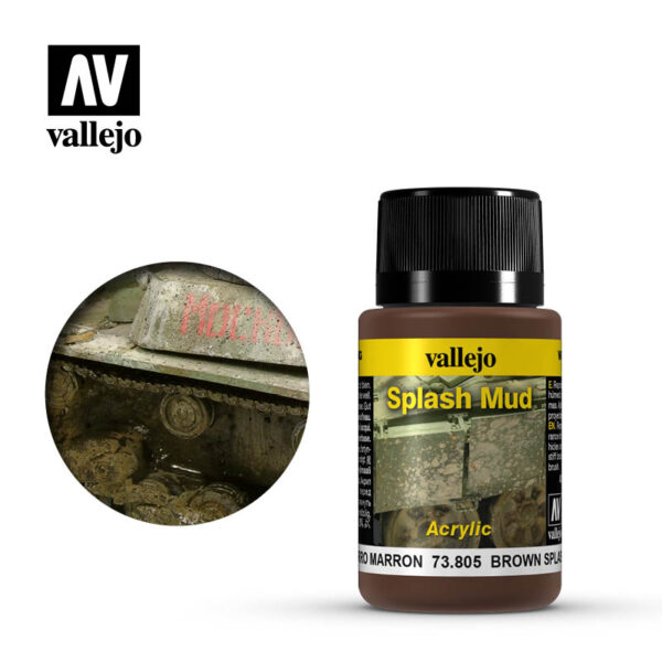 Projections boue marron / Brown Splash Mud - 73.805 - Weathering Effects - Vallejo