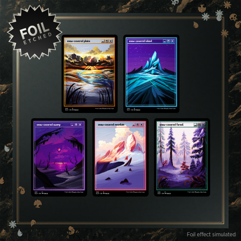 Secret Lair Drop Series - PixelSnowLands.jpg Foil Etched Edition - Magic - Anglais