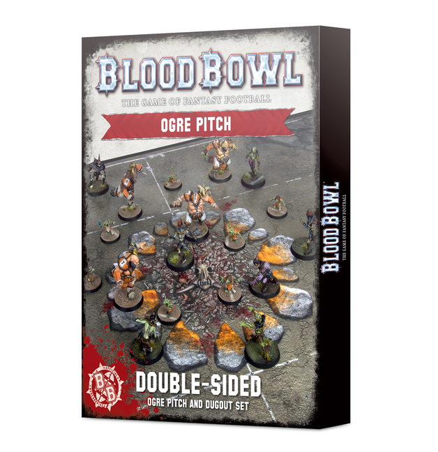 Double-sided - Ogre Pitch and Dugout Set- 200-82 - BLOOD BOWL