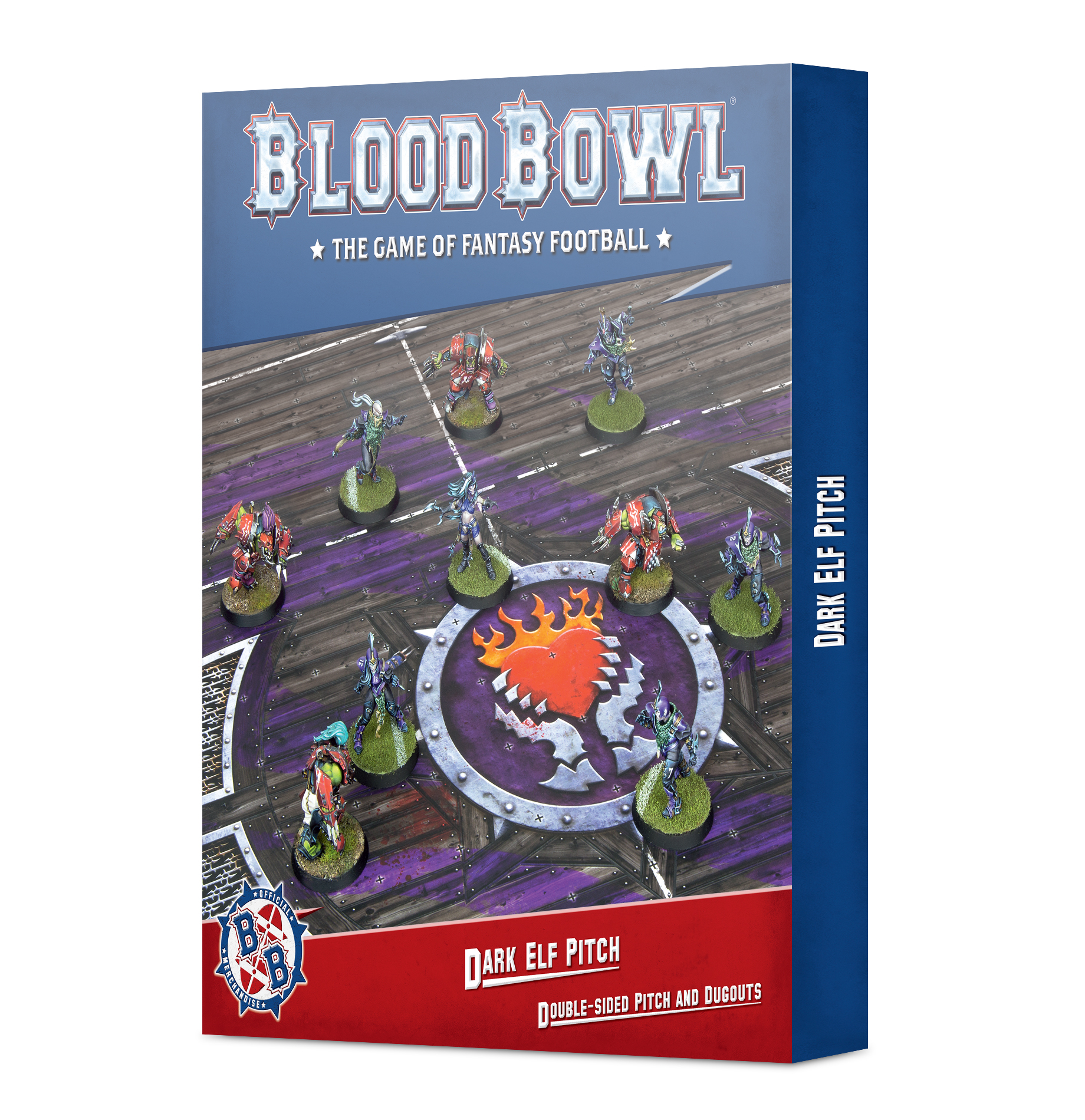 Double-sided - Dark Elf Pitch and Dugout- 200-50 - BLOOD BOWL