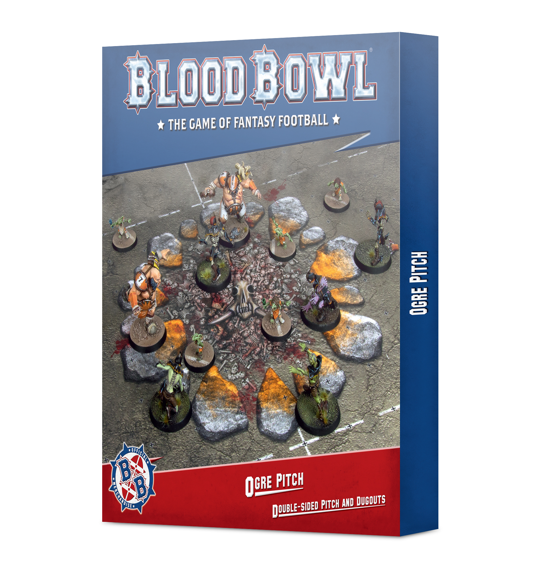 Double-sided - Ogre Pitch and Dugout Set- 200-82 - BLOOD BOWL