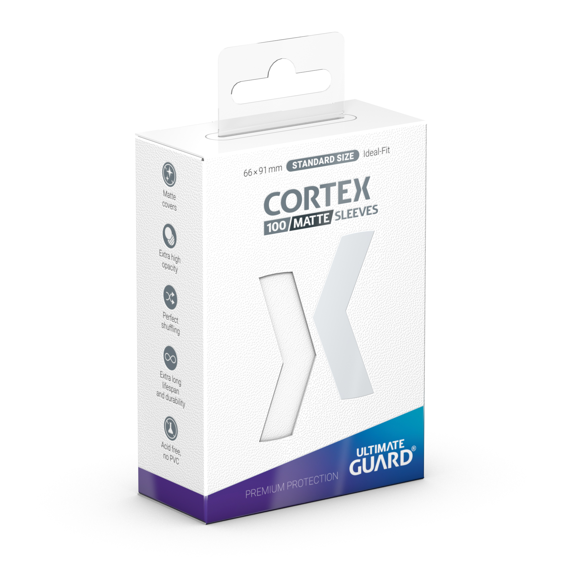 Cortex Sleeves White/Matte - Standard Size - Ultimate Guard