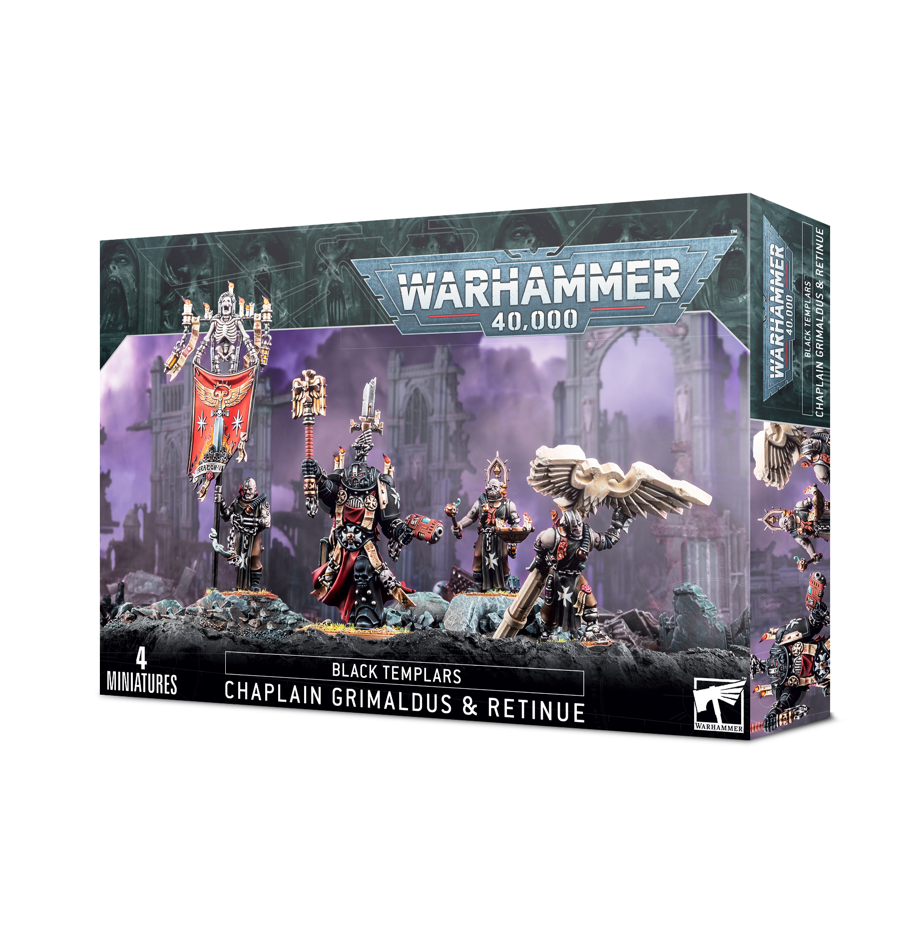 Chaplain Grimaldus & Retinue - 55-44 - Black Templars - Warhammer 40.000