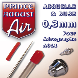 AA025 – Aiguille & Buse 0,5 pour aérographe A011 - Prince August - Prince  August / Vallejo/Aérographes et Accessoires - la-terre-des-mille-jeux