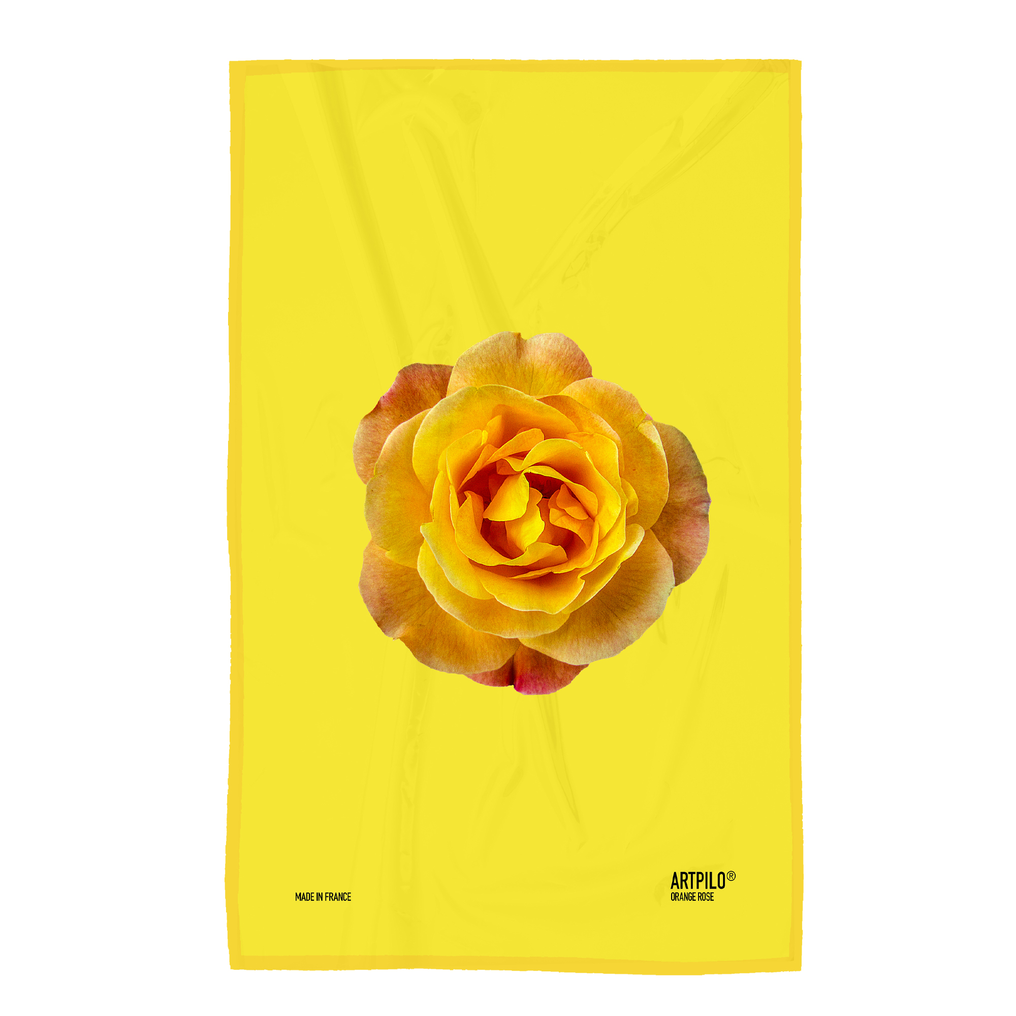 Torchon ORANGE ROSE  Jaune vif