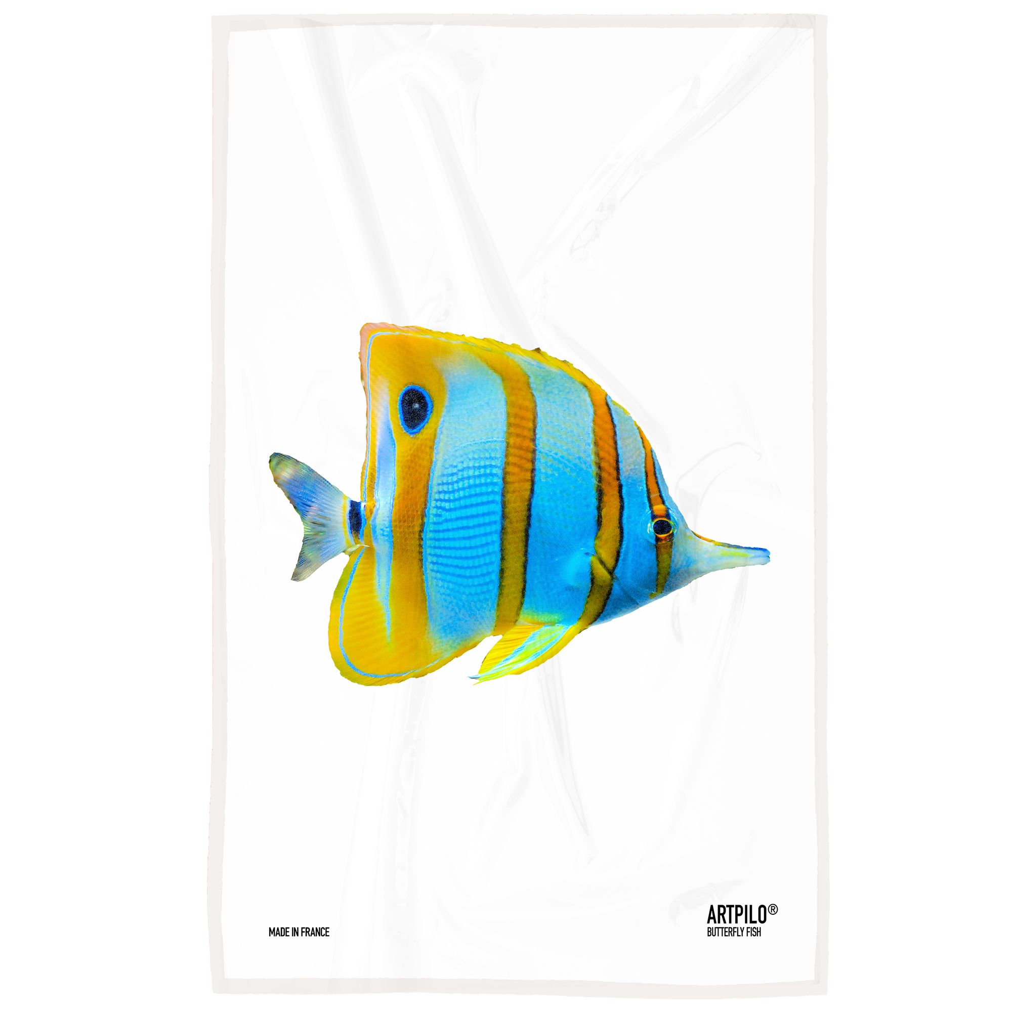 Torchon BUTTERFLY FISH Blanc