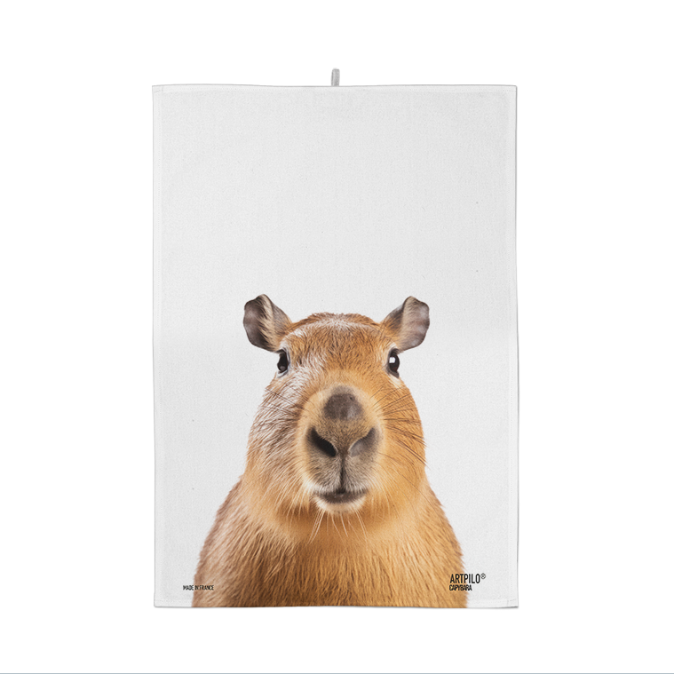 Torchon Capybara blanc