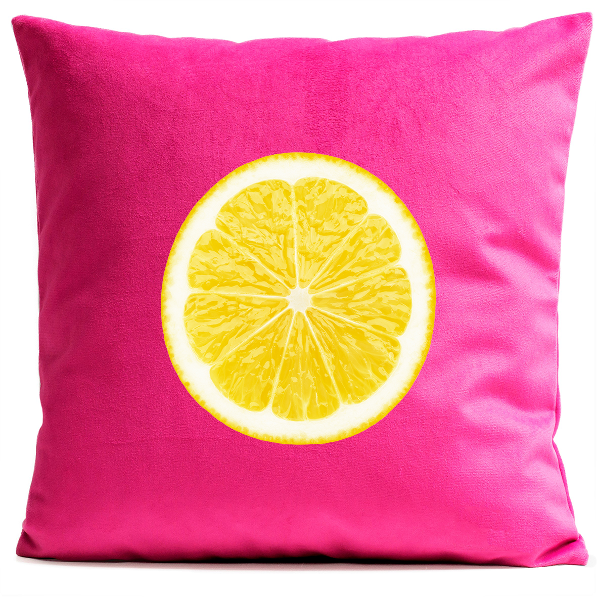 Coussin Citron Rose vif