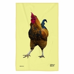 Torchon FRENCH ROOSTER  Jaune pastel