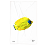 Torchon YELLOW FISH Blanc