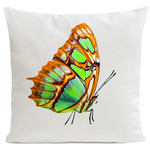 coussin-orange-butterfly-blanc