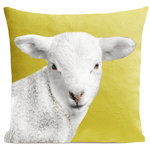 coussin-wooly-jaune-vif