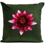 coussin-lotus-vert-bouteille