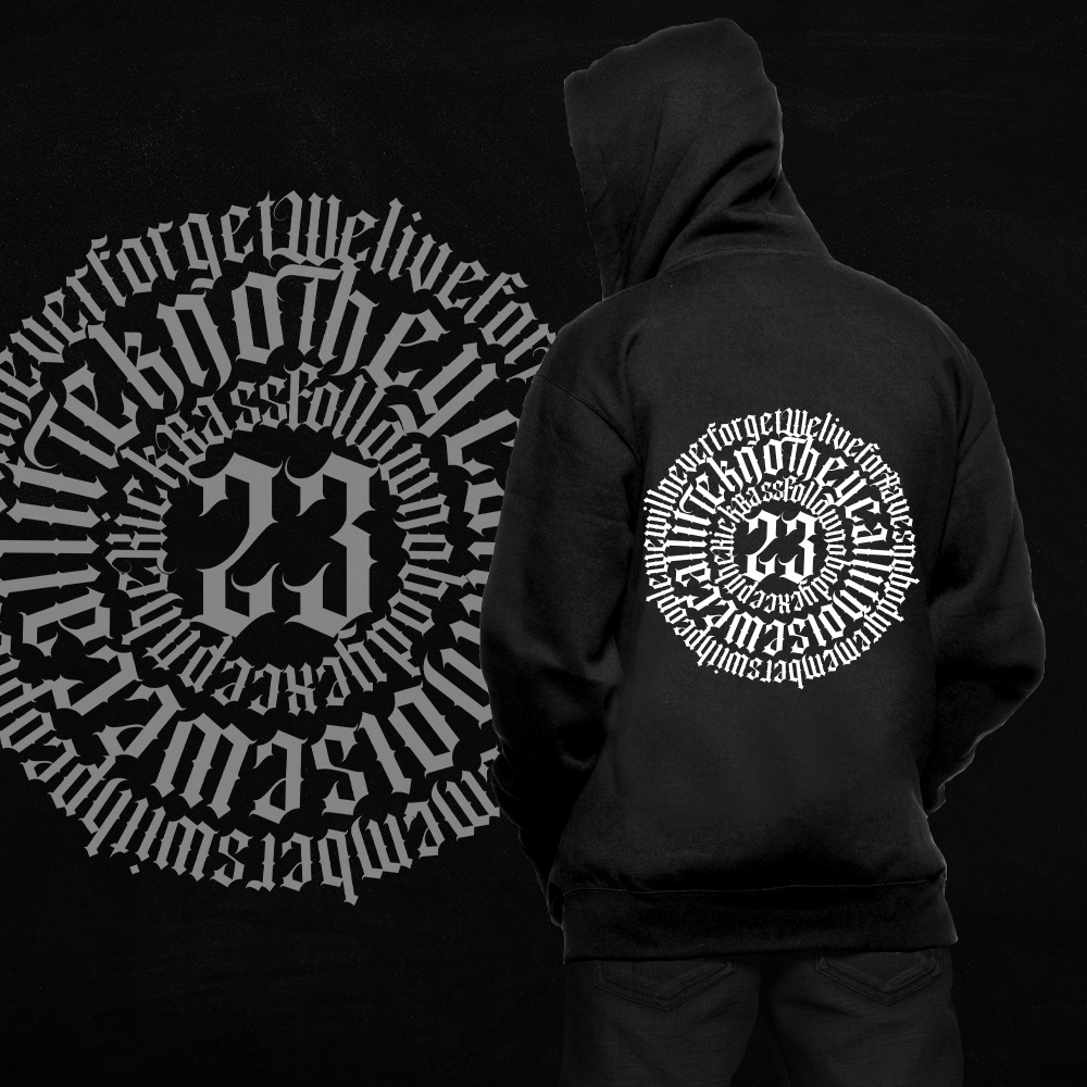 Sweat à capuche DOS mockup