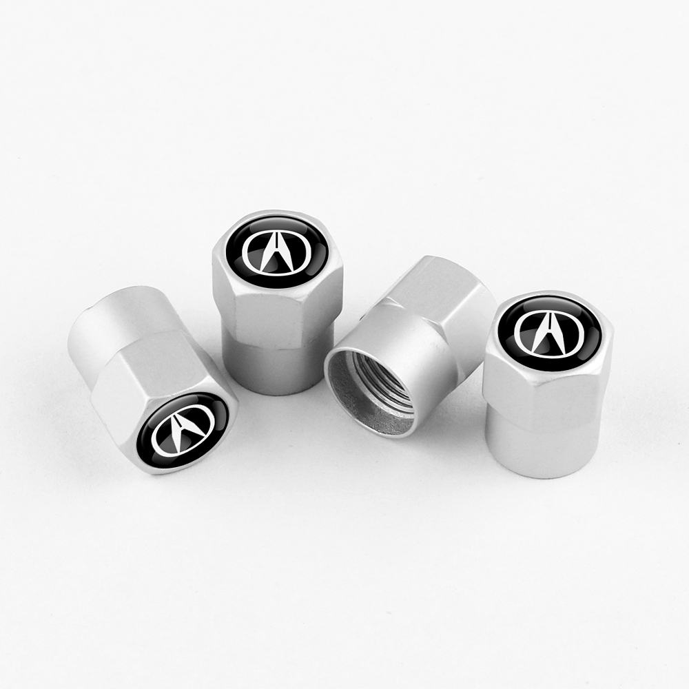 Tapón de válvula plateado para Acura