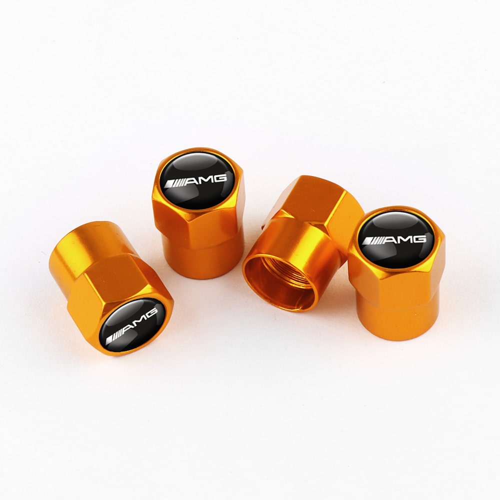 TAPÓNES DE VÁLVULA DORADOS PARA AMG