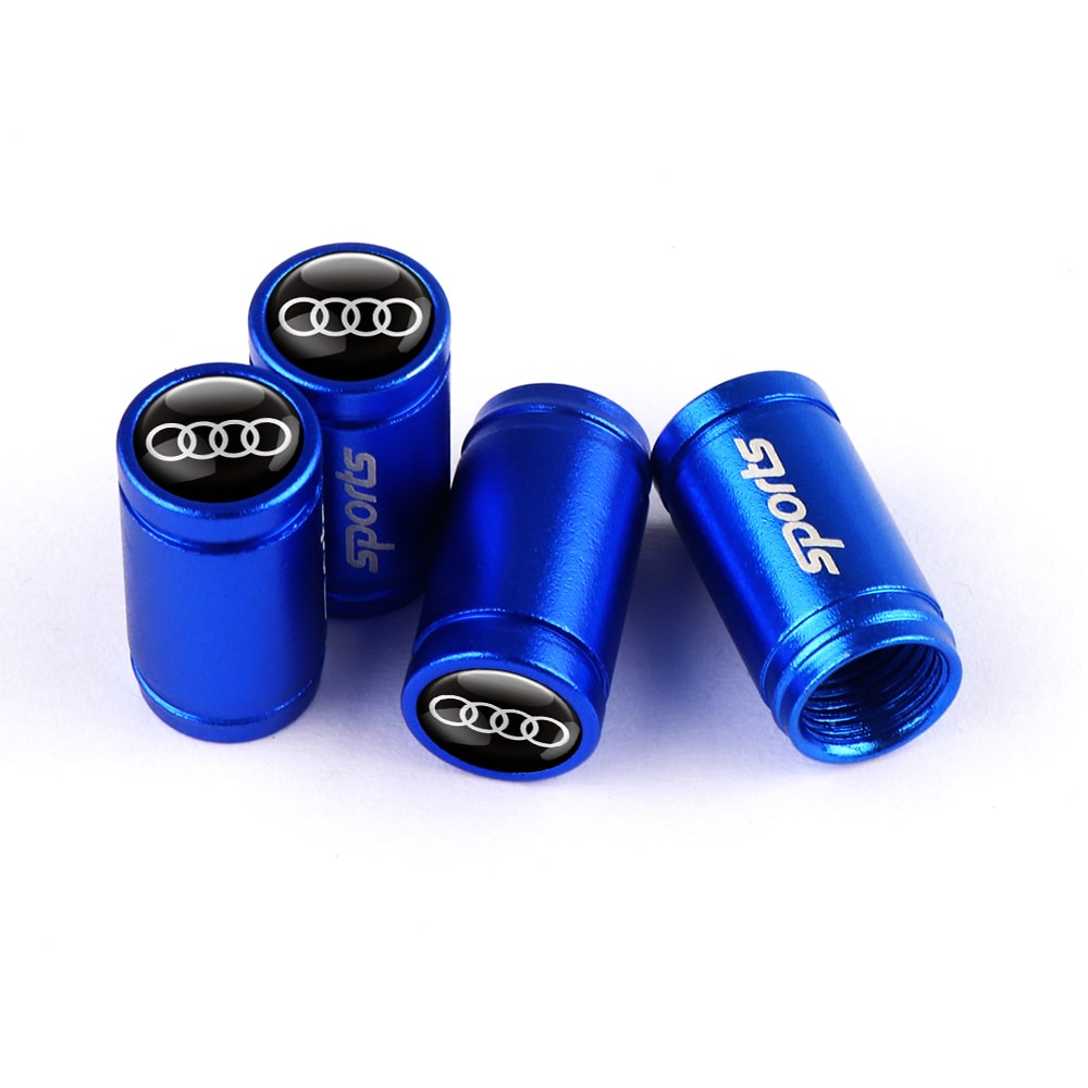TAPÓNES DE VÁLVULA DEPORTIVOS AZULES AUDI