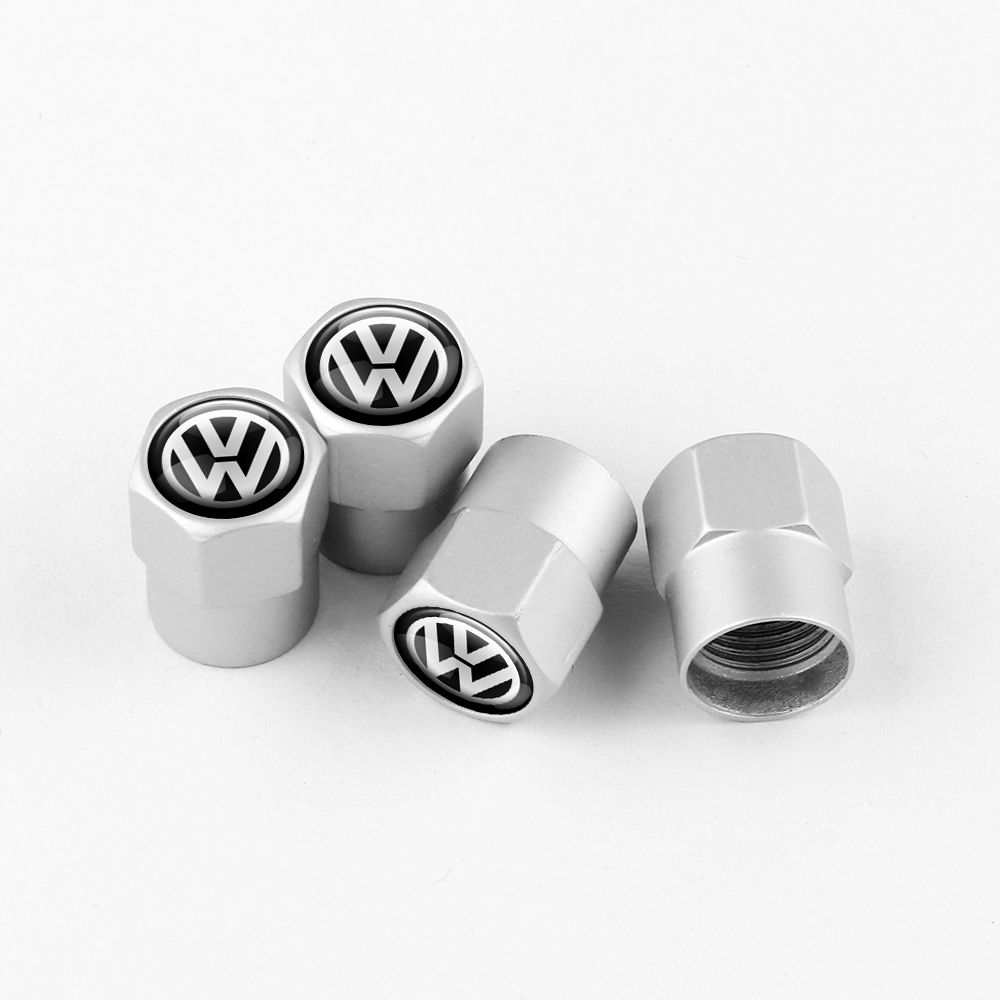 Tapones de válvula plateados Volkswagen