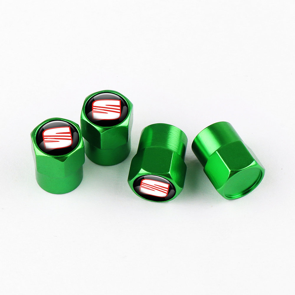 Tapones de válvula verdes SEAT