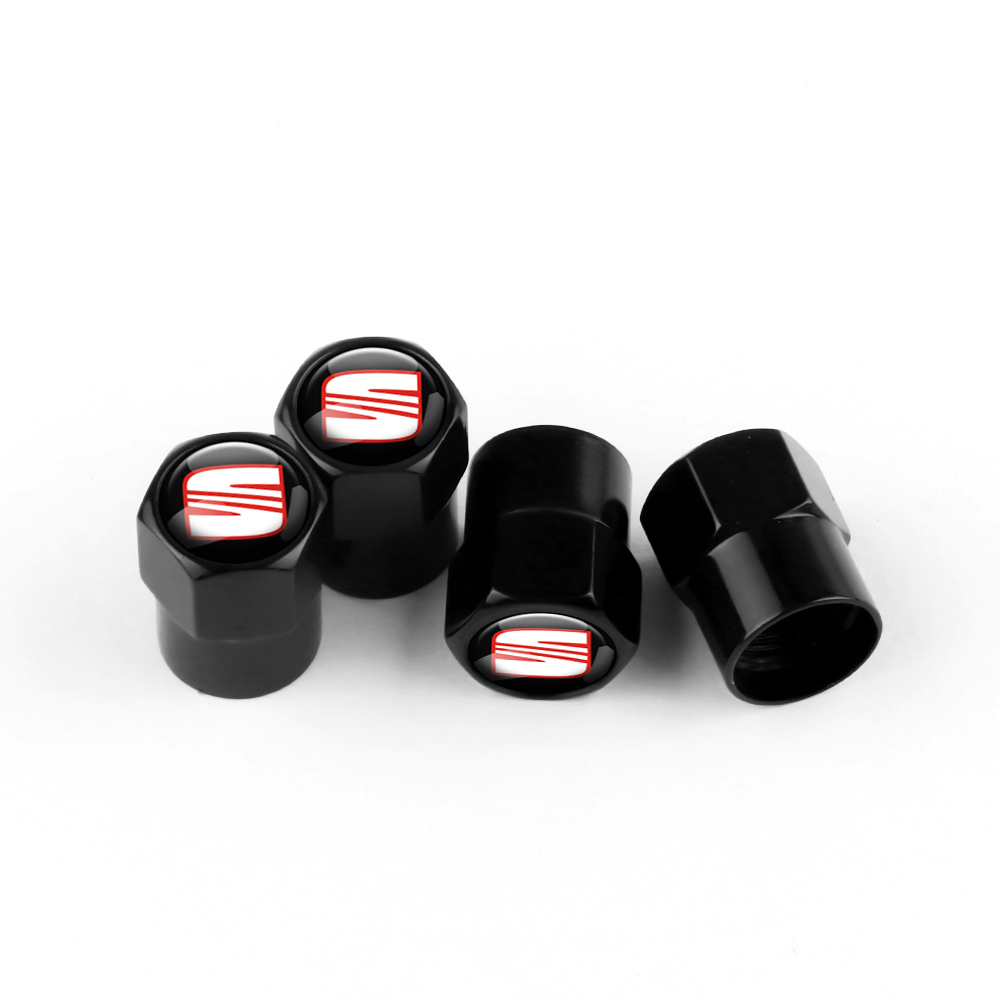 Tapones de válvula negros SEAT