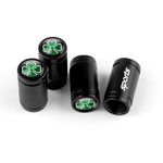 Tapones de válvula negros Quadrifoglio