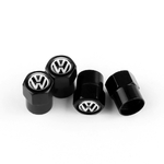 Tapones de válvula Volkswagen negros en aluminio
