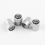 Tapones de válvula Volkswagen plateados en aluminio