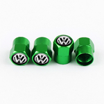 Tapones de válvula verdes Volkswagen de 4 piezas