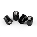 Tapones de válvula Peugeot negros en aluminio