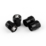 Juego de 4 tapones de válvula negros Peugeot