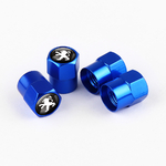 Juego de 4 tapones de válvula azules Peugeot