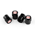 Tapones de válvula SEAT negros en aluminio