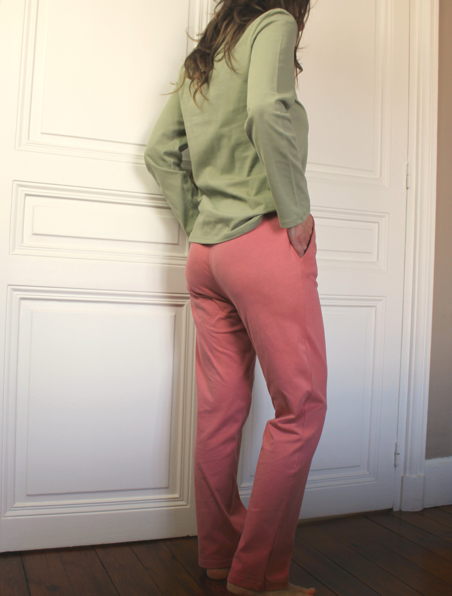 Pantalon pyjama femme teinture végétale et coton bio Fleur de Lotus - Natura Feel
