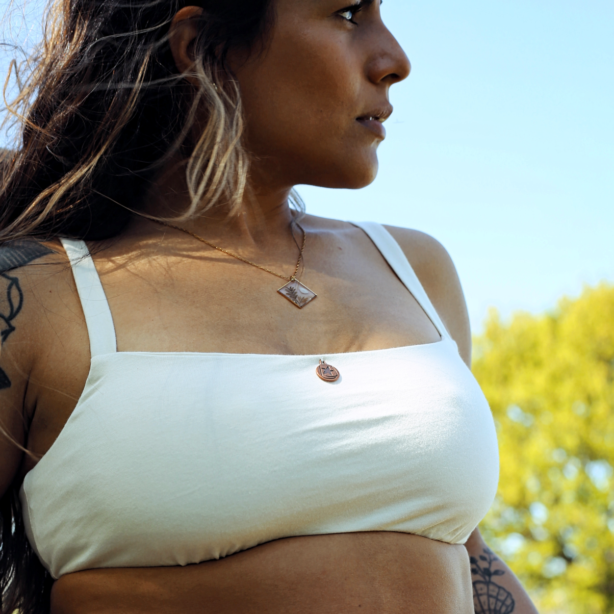 Brassière 100% coton femme Ecume de mer - Face2 - Natura Feel