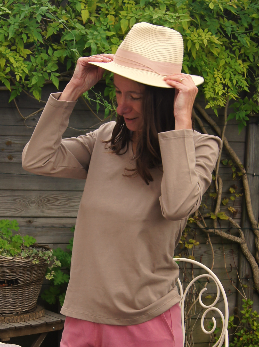 Haut de pyjama femme coton et teinture végétale Ecorce - Natura Feel