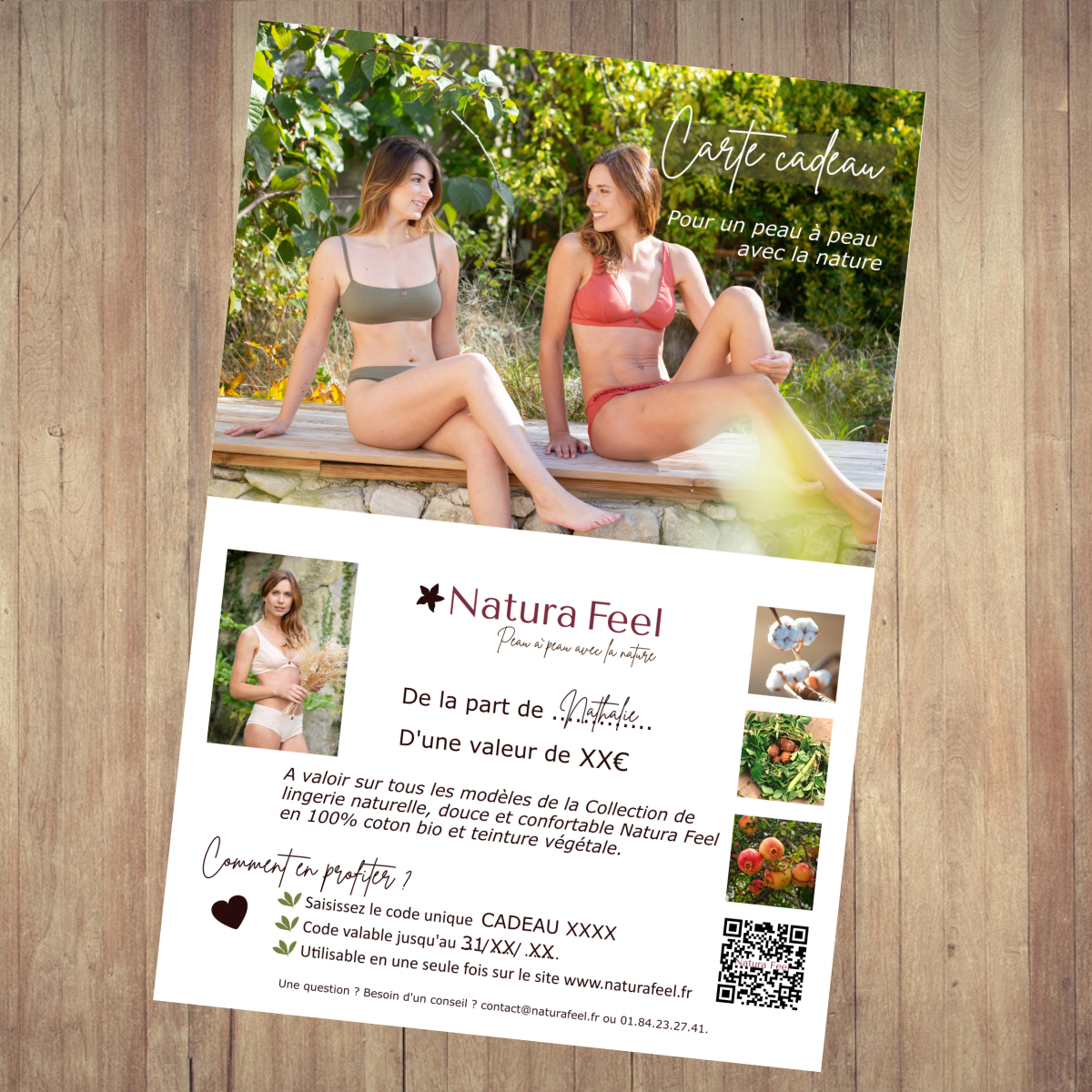 La carte cadeau douceur Natura Feel - DEMATERIALISEE