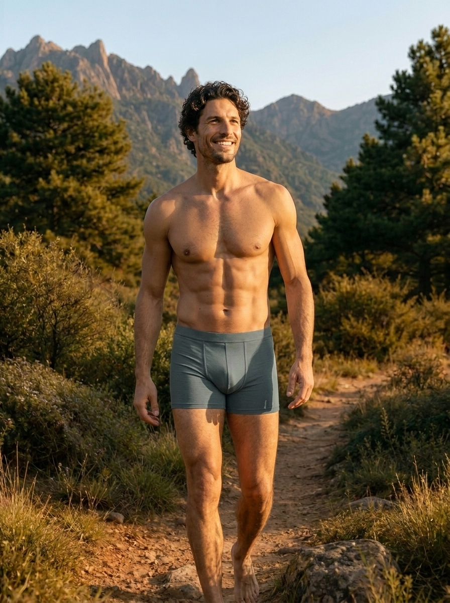 Boxer 100% coton homme - Galet - Natura Feel