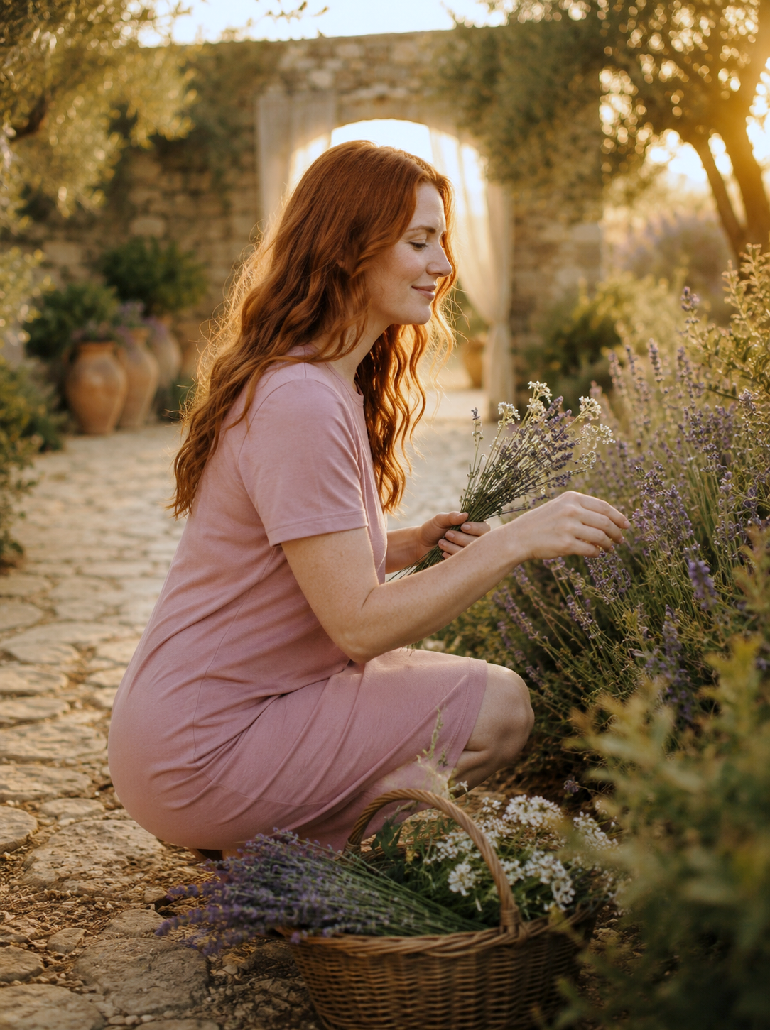 Chemise de nuit coton femme - Pêche - Natura Feel Chemise de nuit coton femme - Bois de rose - Natura Feel