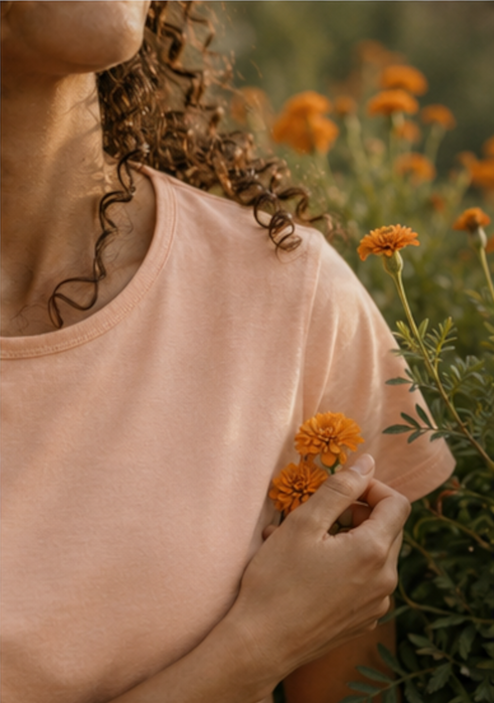Chemise de nuit coton femme - Zoom 2 - Pêcche - Natura Feel
