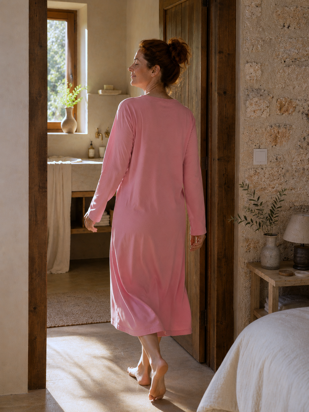 Chemise de nuit longue manches longues Lotus 2