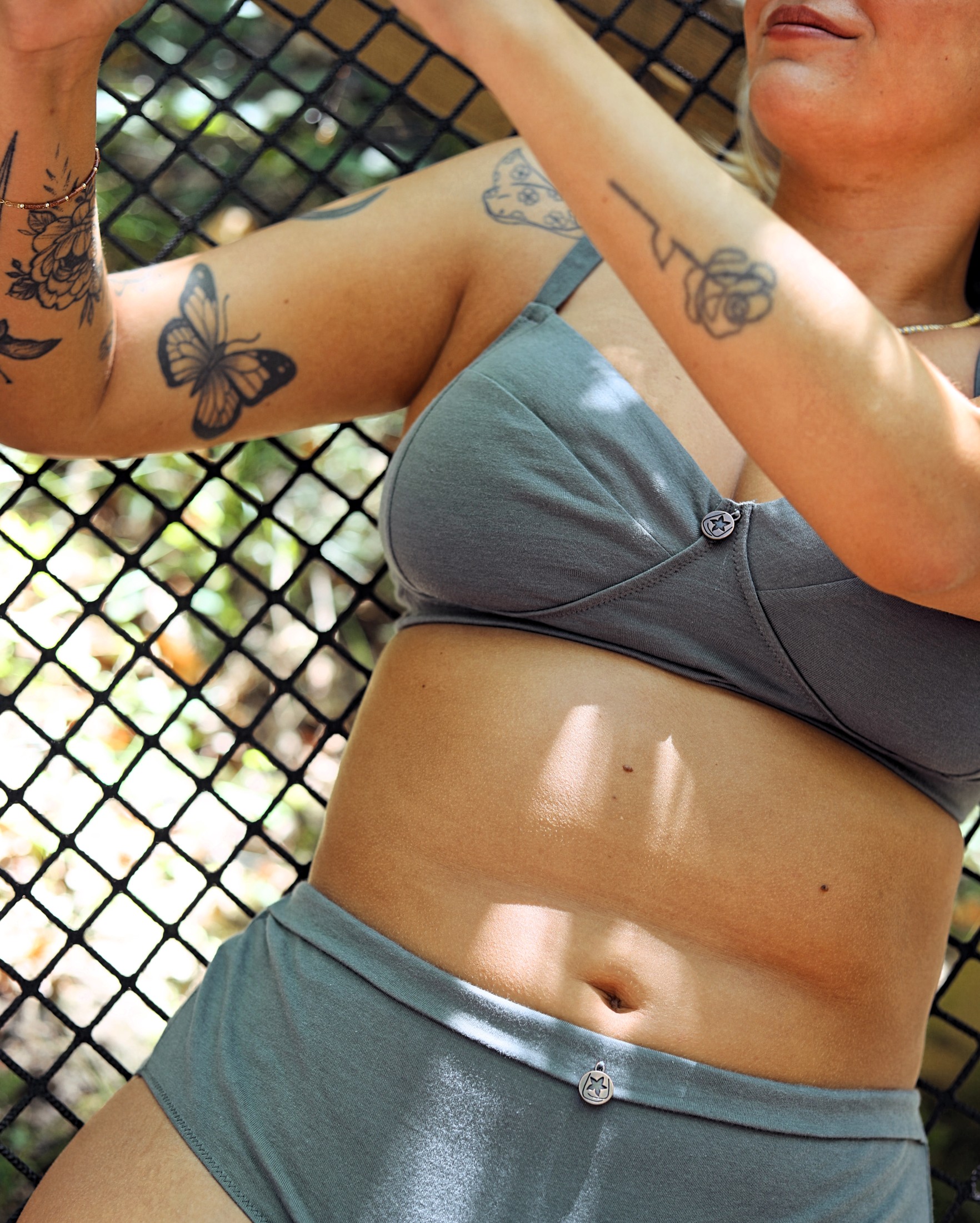 Soutien-gorge coton Emboitant et Culotte haute Galet - lifestyle - Natura Feel