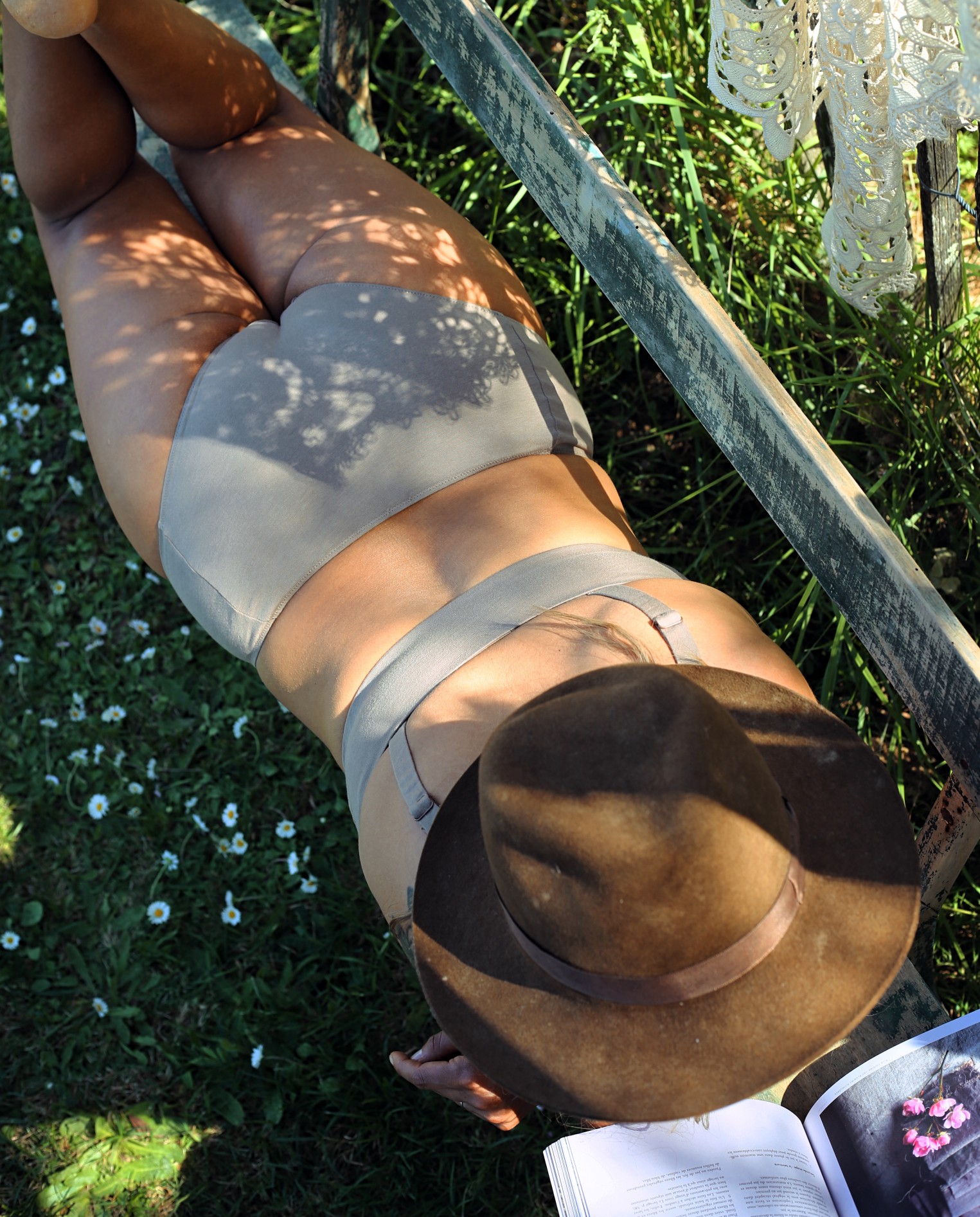 Soutien-gorge 100% coton sans armature Emboitant Ecorce et Shorty coton Ecorce - dos - Natura Feel
